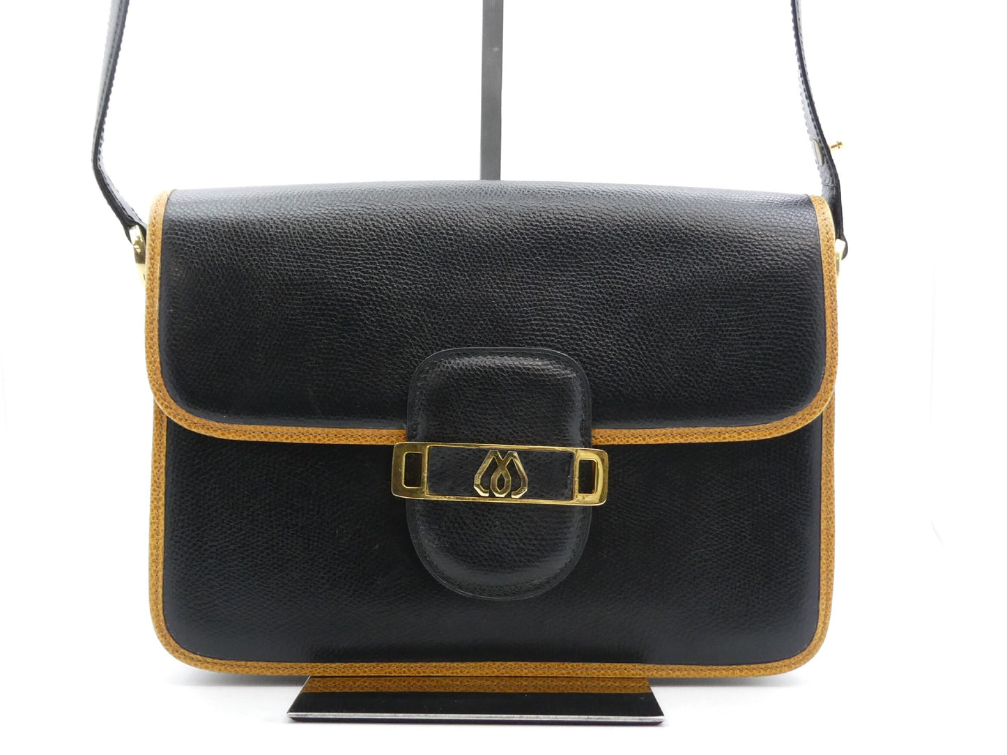 Moravito Logo Hardware Leather Shoulder Bag