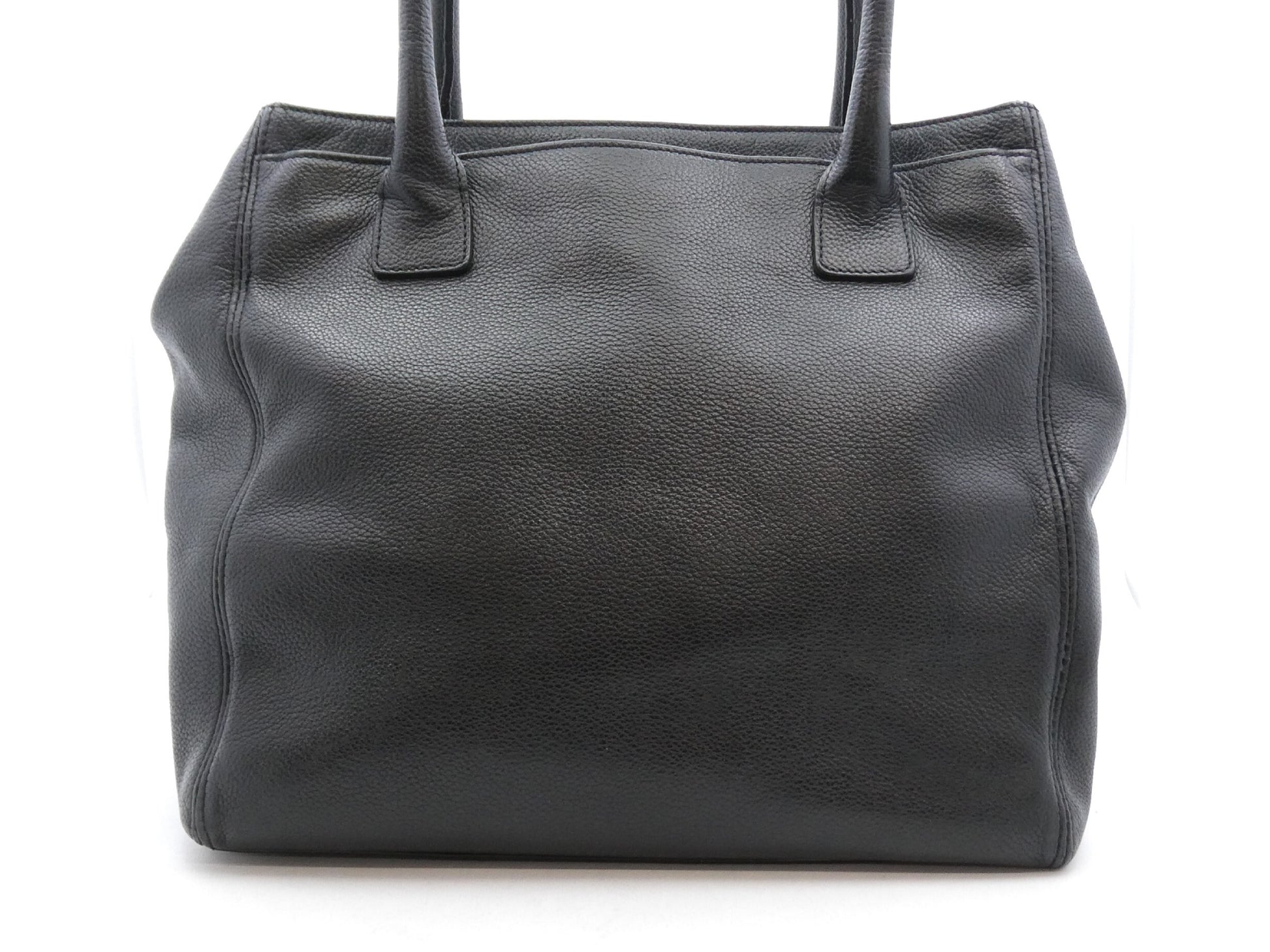 CHANEL Executive Caviar Skin Coco Mark Tote Bag