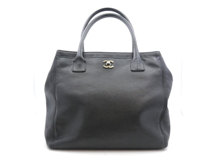 CHANEL Executive Caviar Skin Coco Mark Tote Bag