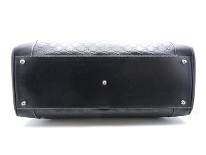 GUCCI GG Shima Leather Boston Bag