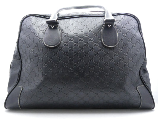 GUCCI GG Shima Leather Boston Bag