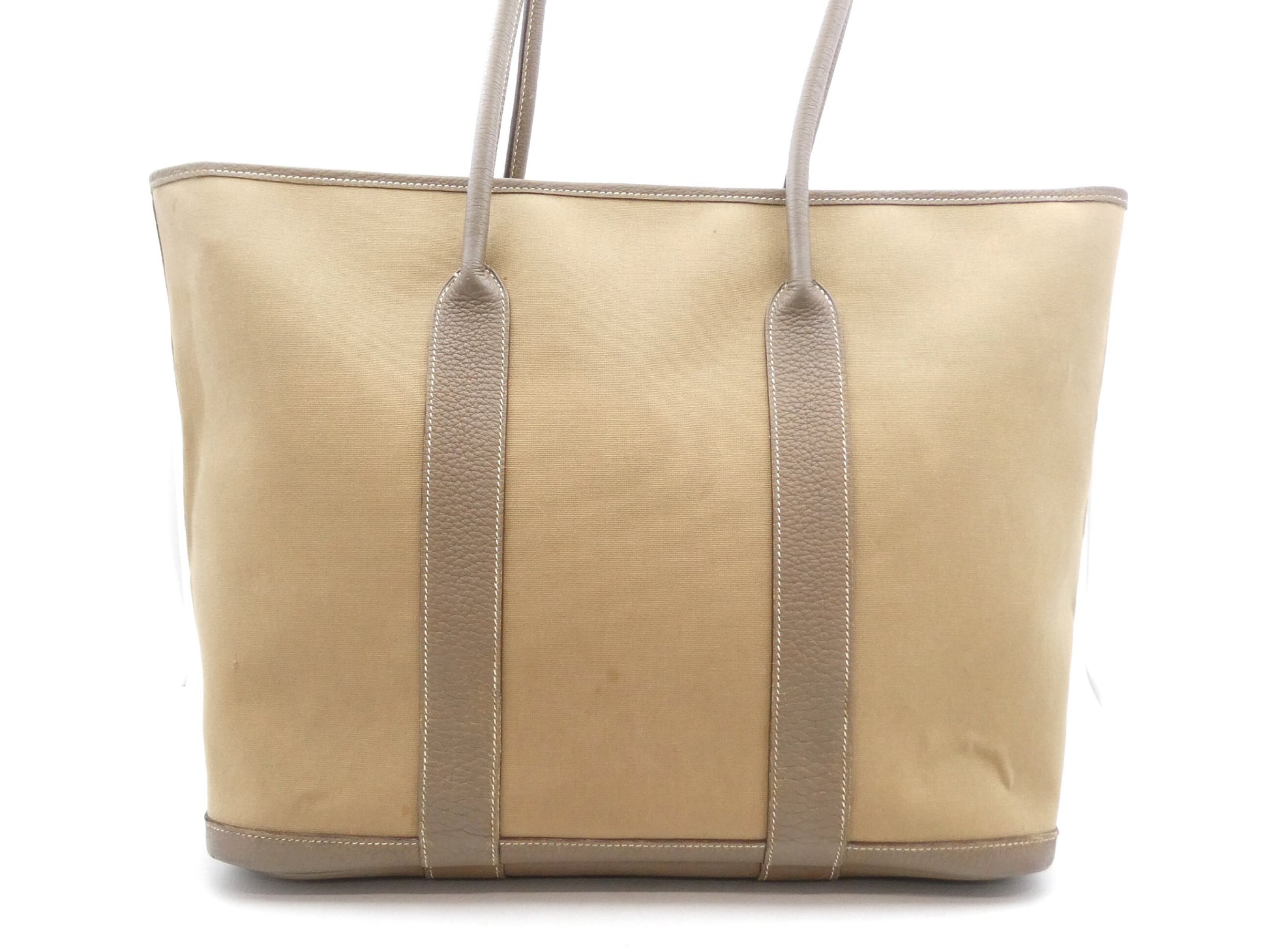 HERMES Garden Zip □M Engraved Tote Bag