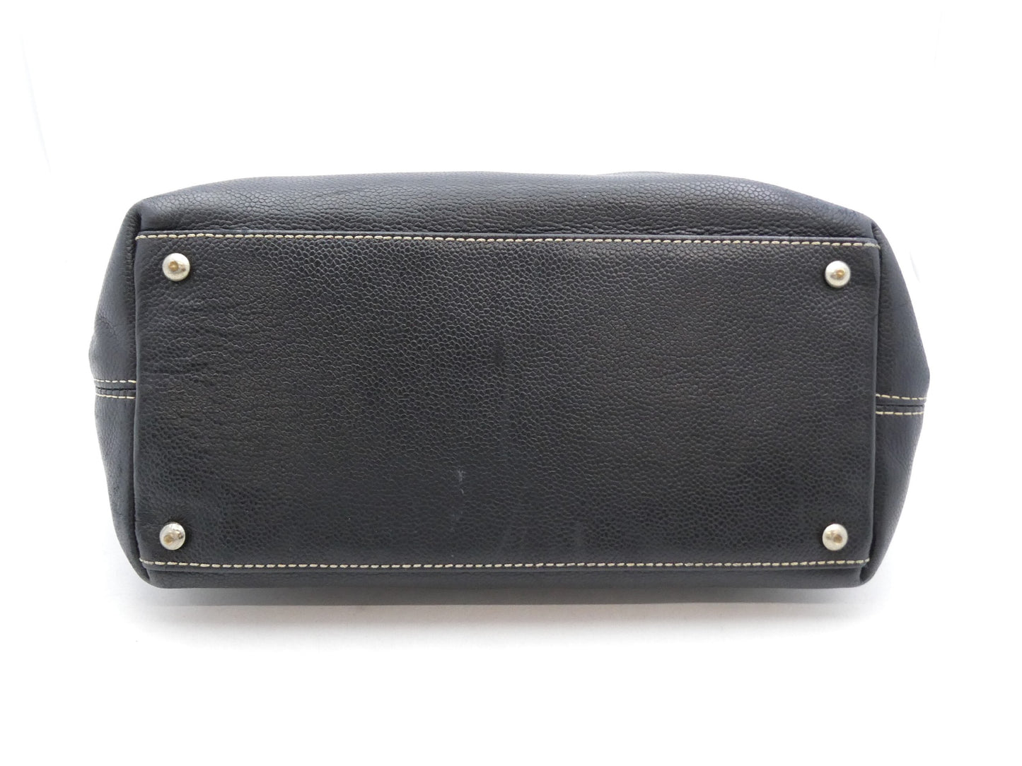 CHANEL Caviar Skin Coco Mark 2WAY Handbag