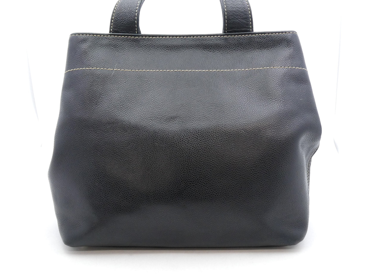 CHANEL Caviar Skin Coco Mark 2WAY Handbag