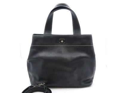 CHANEL Caviar Skin Coco Mark 2WAY Handbag