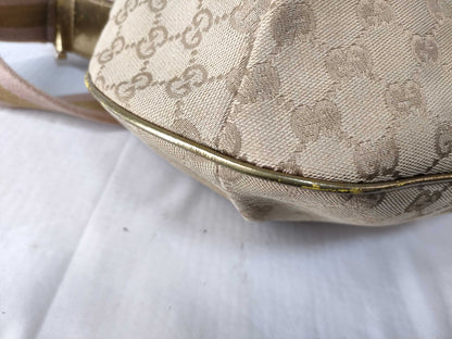 GUCCI GUCCI GG Canvas Sherry Line Shoulder Bag 181092 002404 Hobo Half Moon Gucci Shoulder Bag