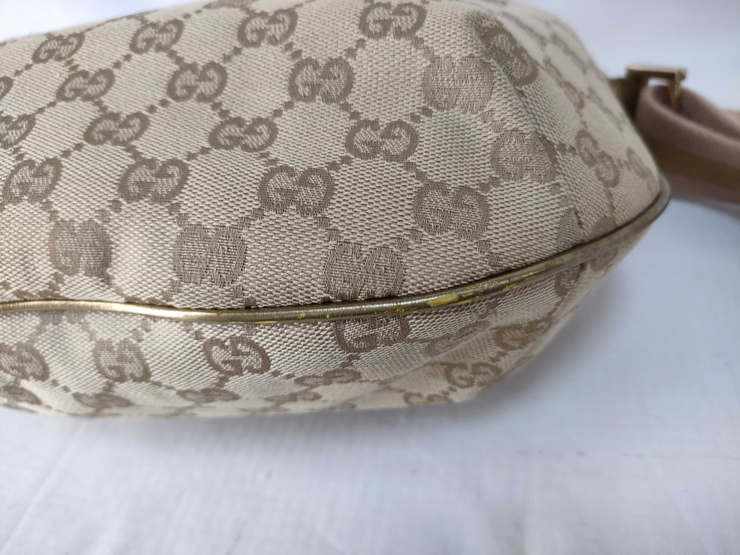 GUCCI GUCCI GG Canvas Sherry Line Shoulder Bag 181092 002404 Hobo Half Moon Gucci Shoulder Bag