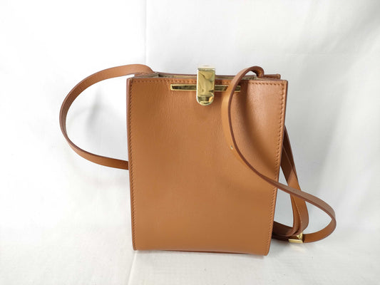 ZANCHETTI Amlet Leather Shoulder Bag Brown Crossbody Shoulder Bag