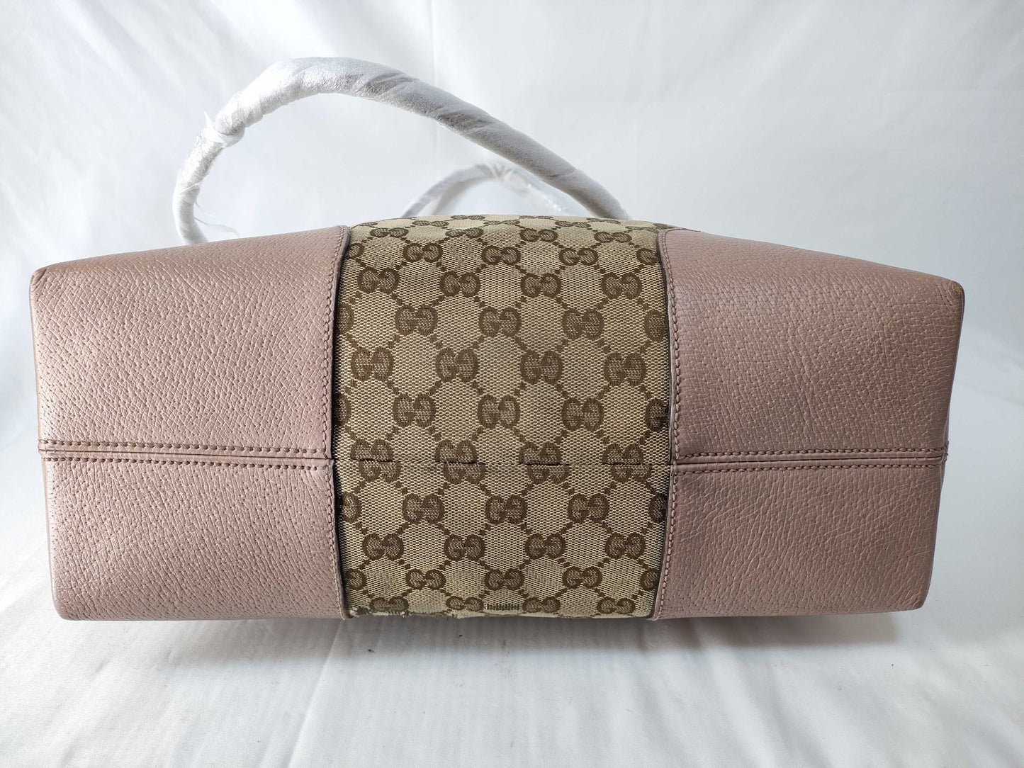 GUCCI GUCCI Brie GG Canvas Shoulder Bag Leather Pink 323673 Bag Gucci Handbag