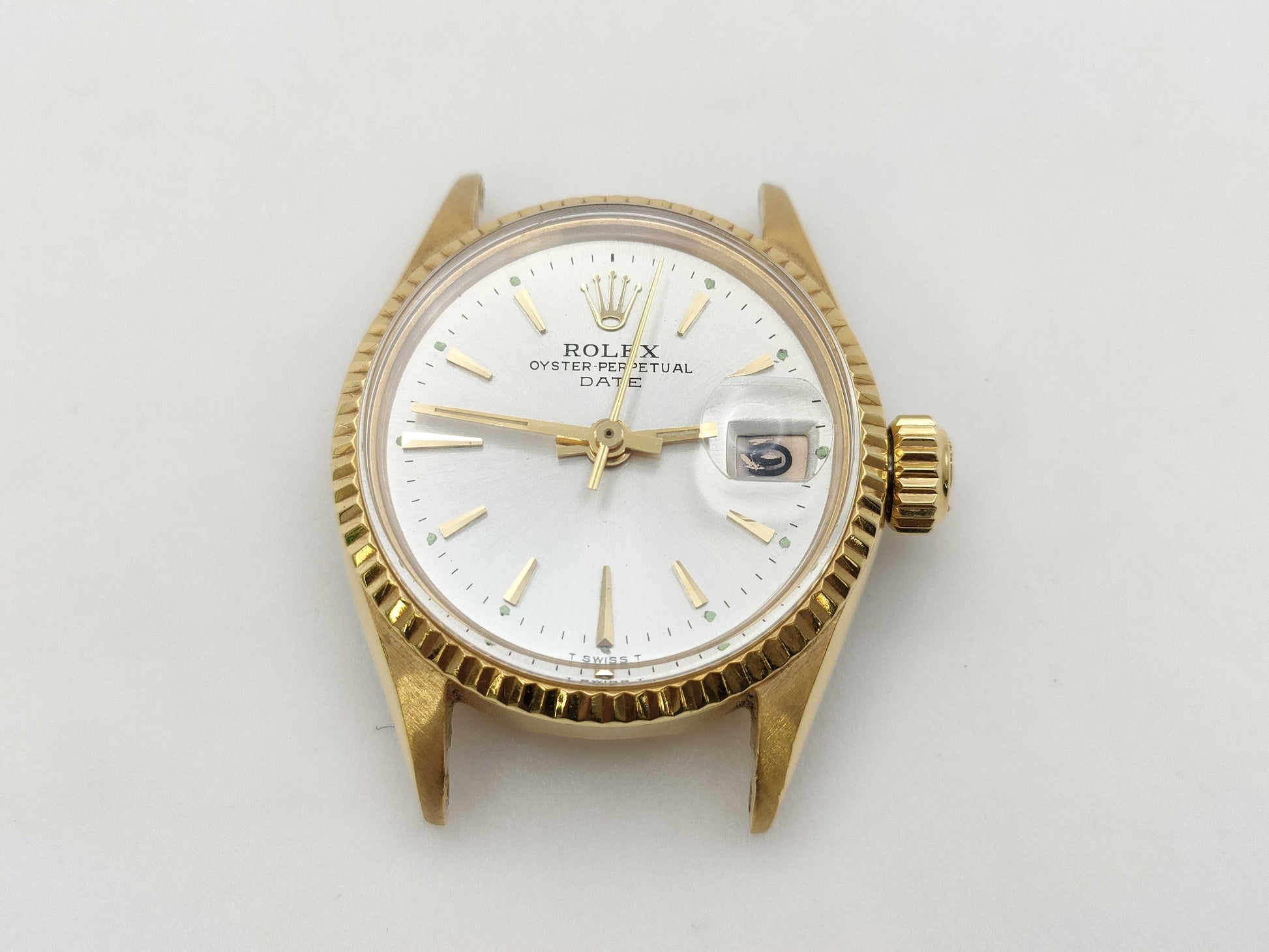 ROLEX 6517 741842 Silver Dial K18 Women's Watch