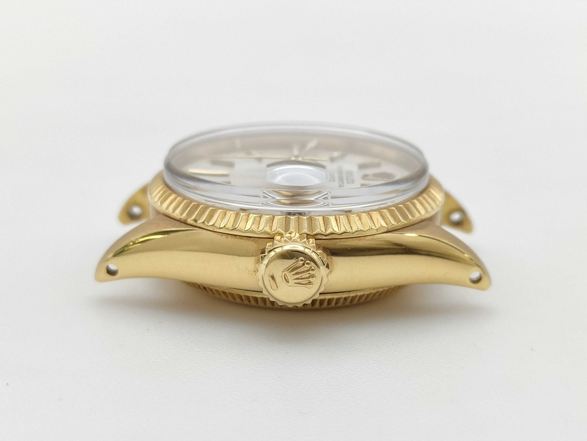 ROLEX 6517 741842 Silver Dial K18 Women's Watch