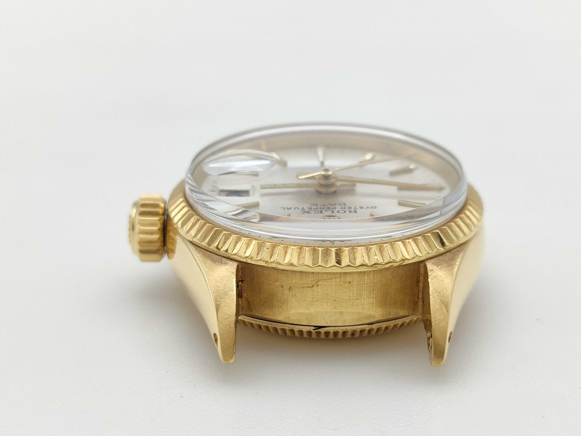 ROLEX 6517 741842 Silver Dial K18 Women's Watch