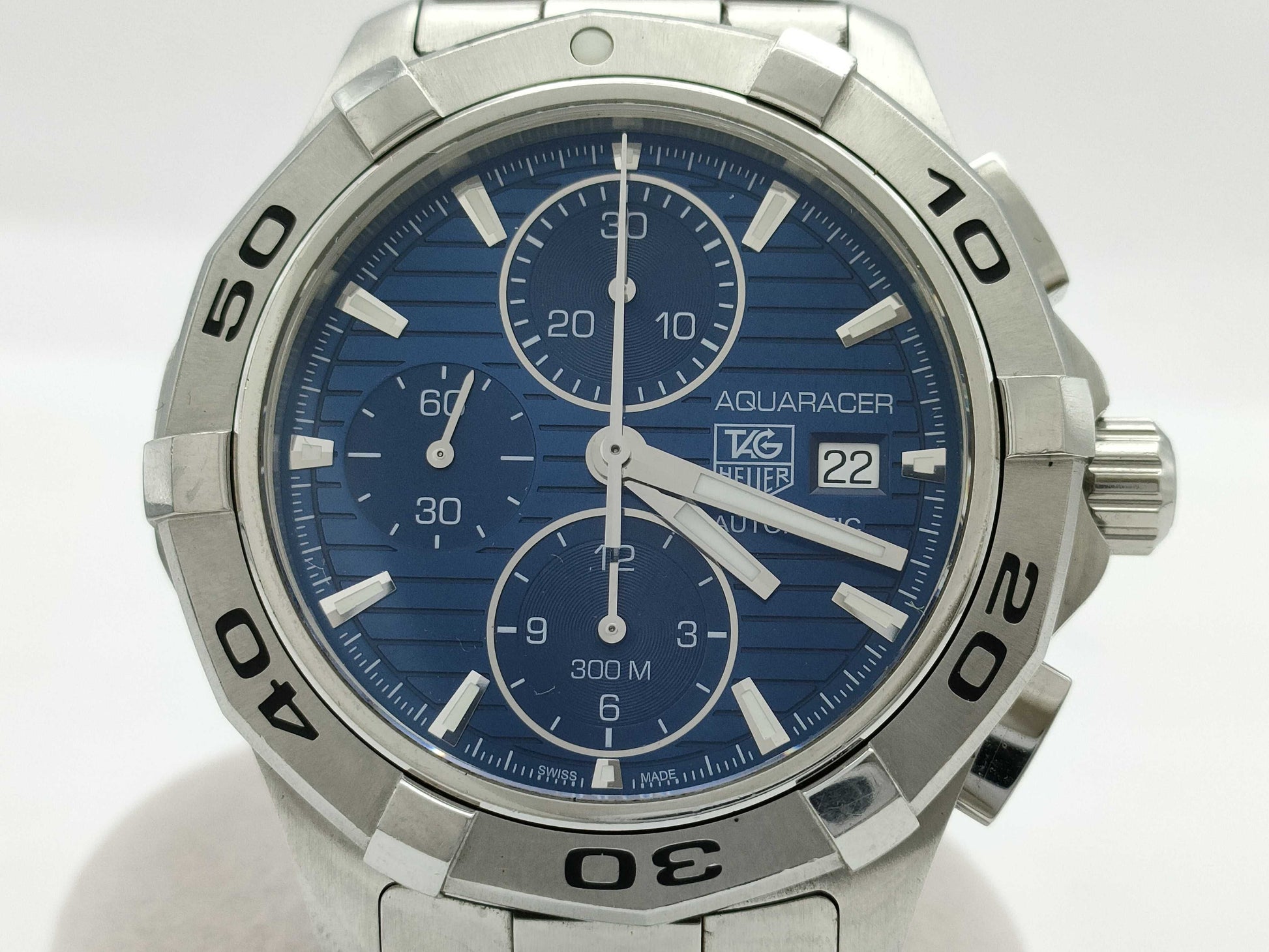 TAG Heuer CAP2112. BA0833 Aquaracer RAL2355 Blue Dial Automatic Men's Watch