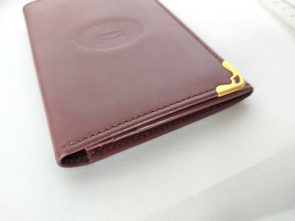 Cartier Mast Cartier Mast Mast Bordeaux Card & Business Card Holder Coin Case Coin Case