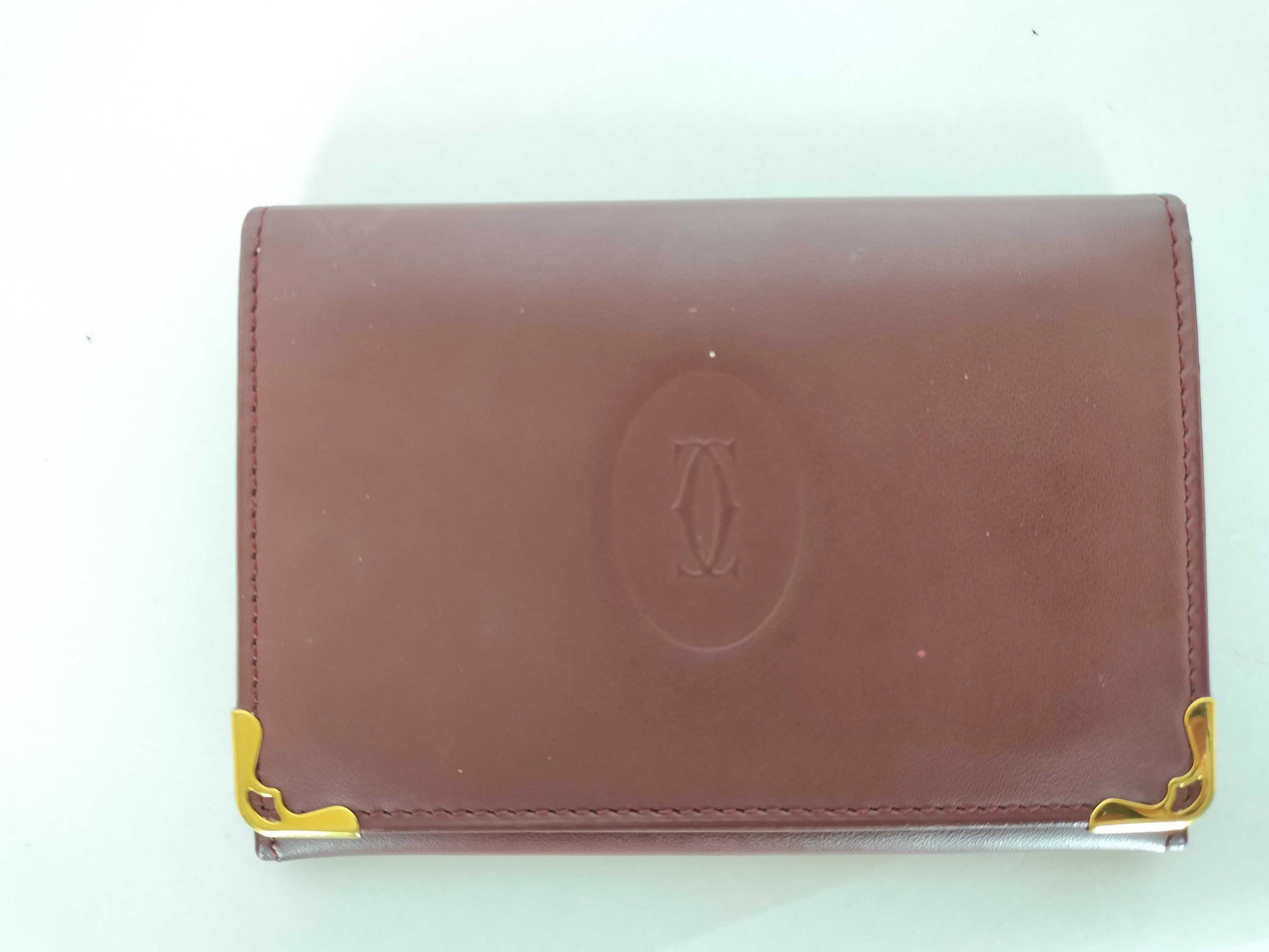 Cartier Mast Cartier Mast Mast Bordeaux Card & Business Card Holder Coin Case Coin Case
