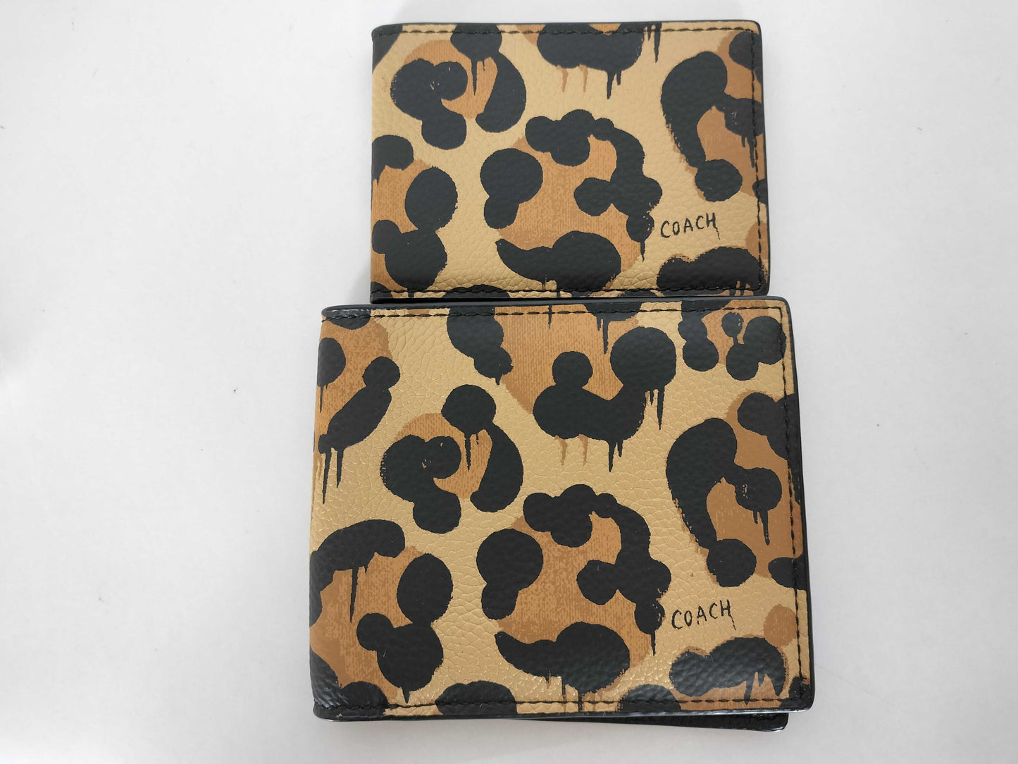 COACH COACH Leopard Pattern Compact Wallet/Card Case 2 Pieces Wallet Wallet