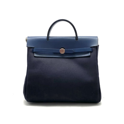 HERMES Hermes Ale Bag Ad PM Toile Officier Rucksack □F Engraved Rucksack