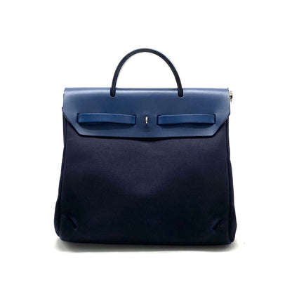 HERMES Hermes Ale Bag Ad PM Toile Officier Rucksack □F Engraved Rucksack