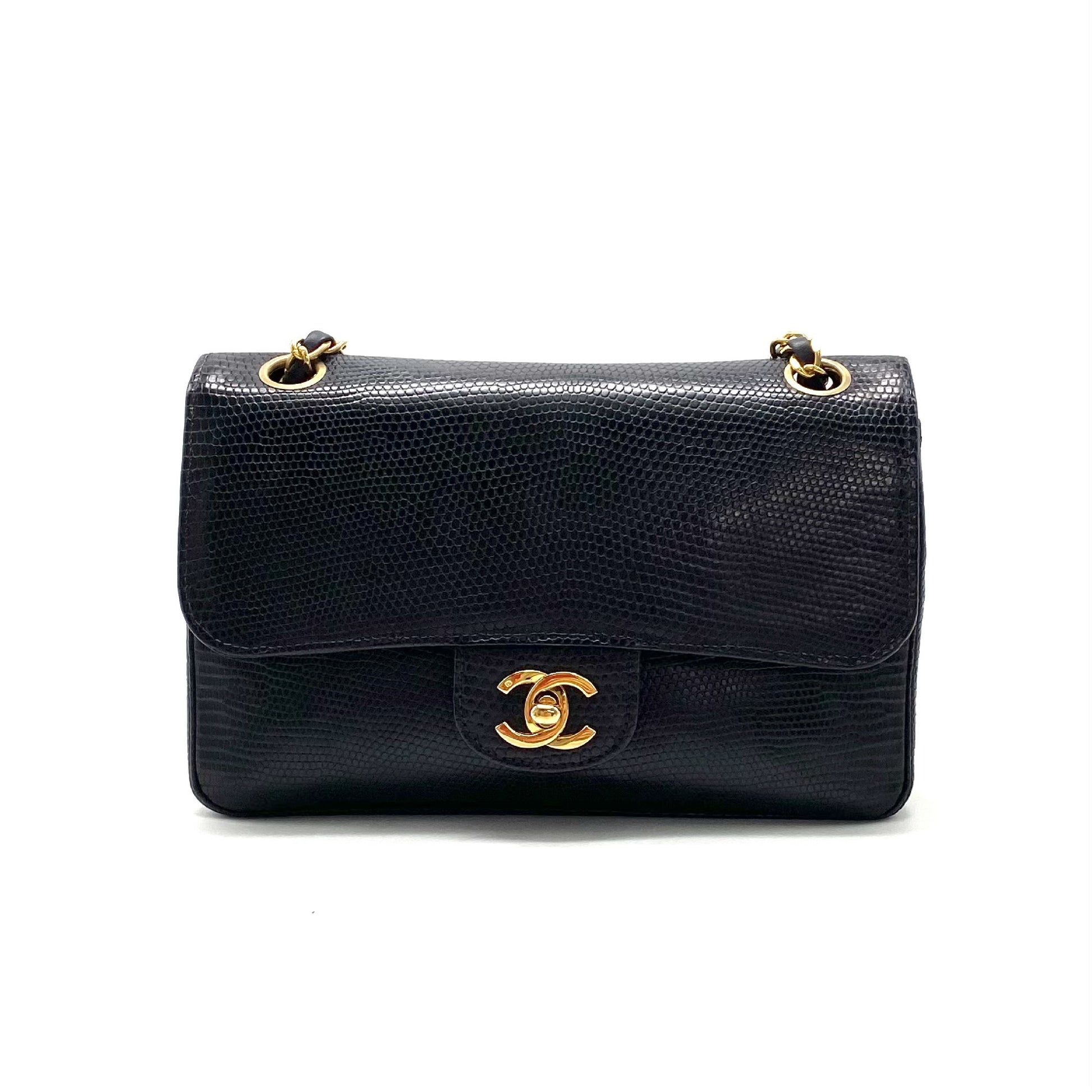 CHANEL CHANEL Turnlock Coco Mark Lizard Chain Shoulder Bag Shoulder Bag