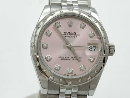 ROLEX 178344G 1X527600 Pink Dial Jubilee Breath Women's Watch