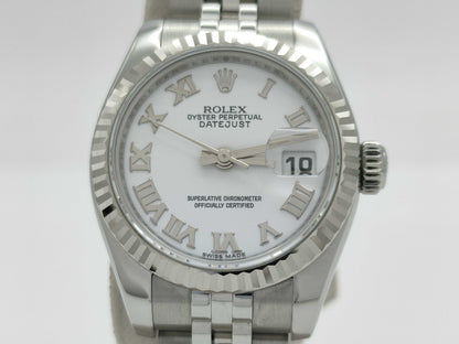 ROLEX 179174 Z357729 White Roman Jubilee Breath Women's Watch