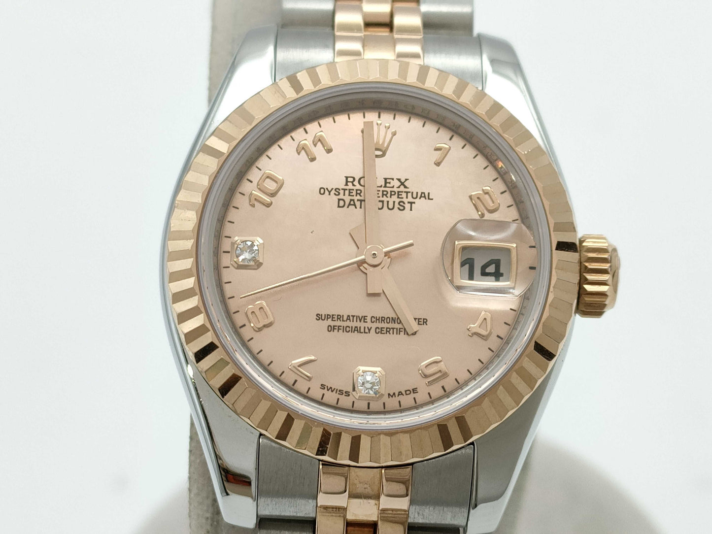 ROLEX 179171 D105730 Pink Shell Dial Jubilee Breath Women's Watch