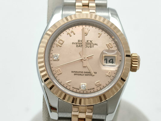 ROLEX 179171 D105730 Pink Shell Dial Jubilee Breath Women's Watch