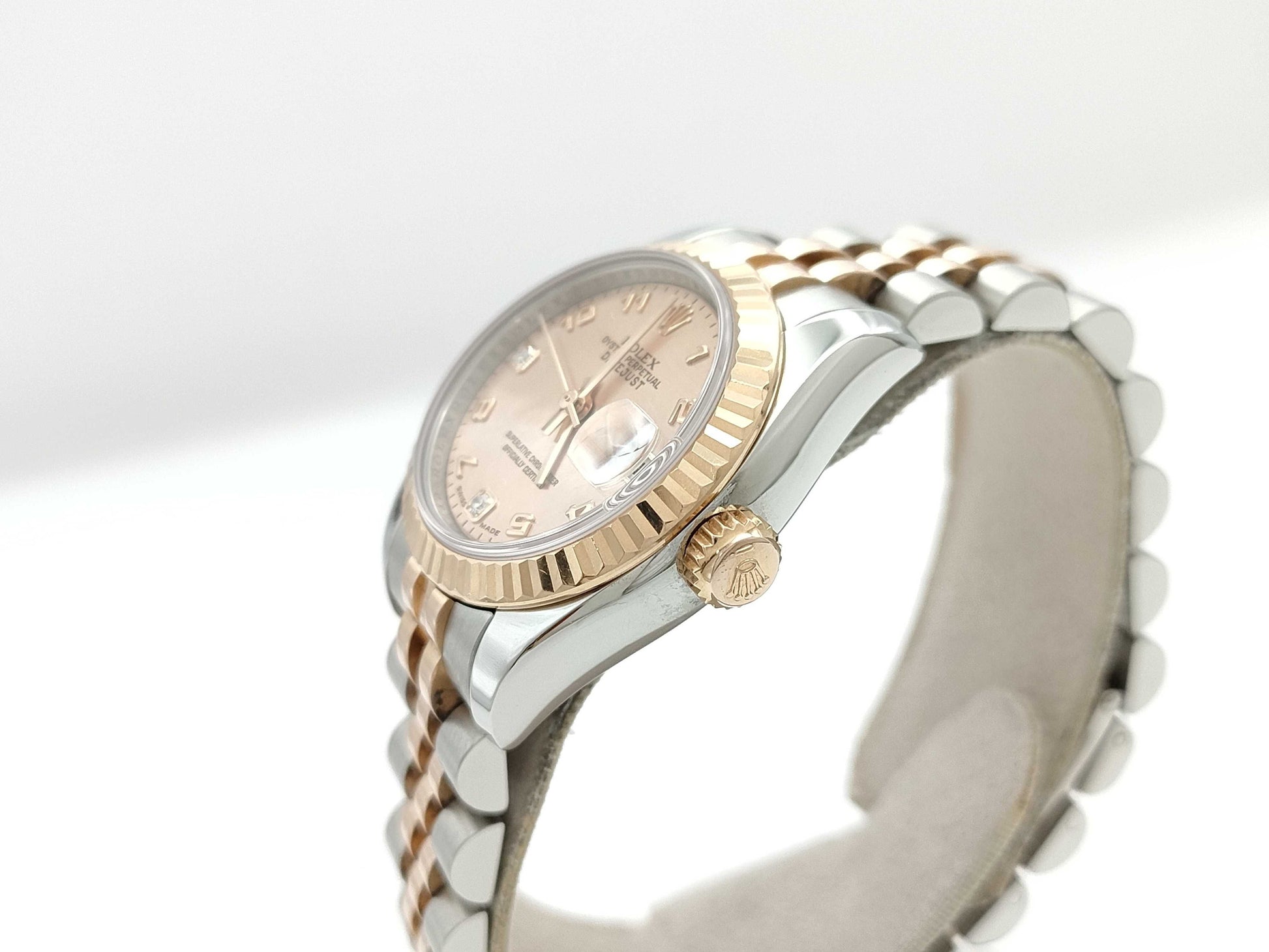 ROLEX 179171 D105730 Pink Shell Dial Jubilee Breath Women's Watch