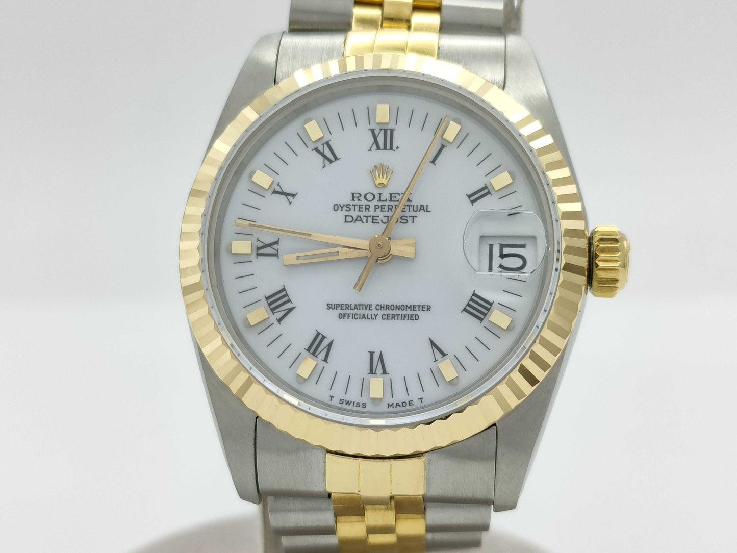ROLEX 68273 9218849 White Roman Jubilee Breath Women's Watch