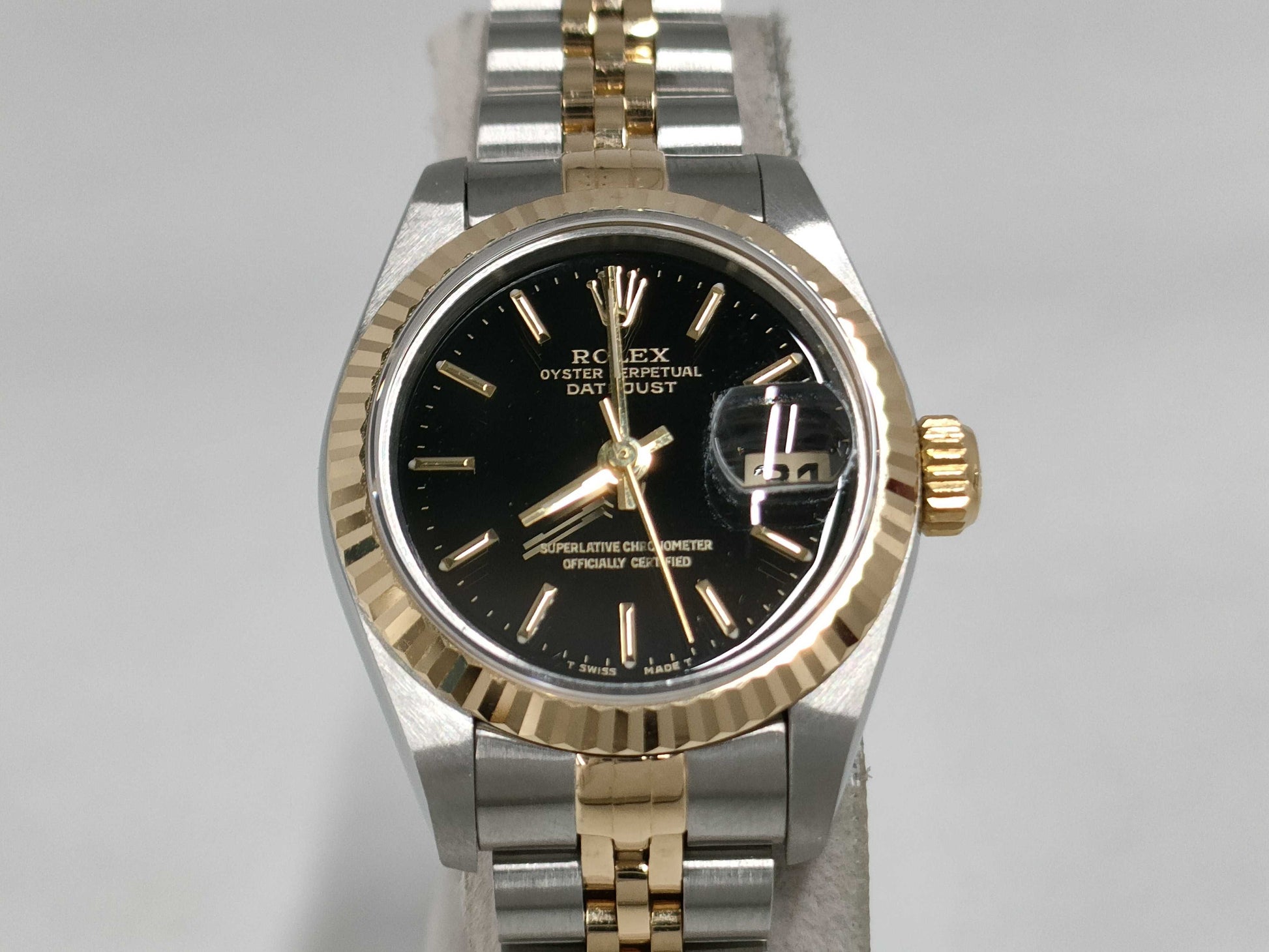 ROLEX 69173 S658689 Black Dial Jubilee Breath Women's Watch