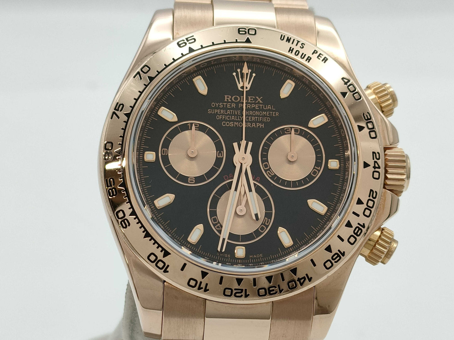 ROLEX 116505 V224914 Black x Pink Oyster Breath K18 Men's Watch