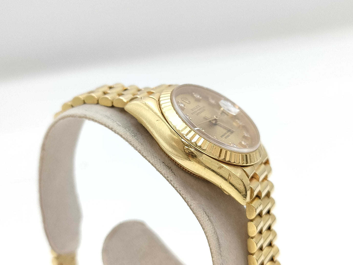 ROLEX 69178G L592046 Champagne Dial K18 Women's Watch