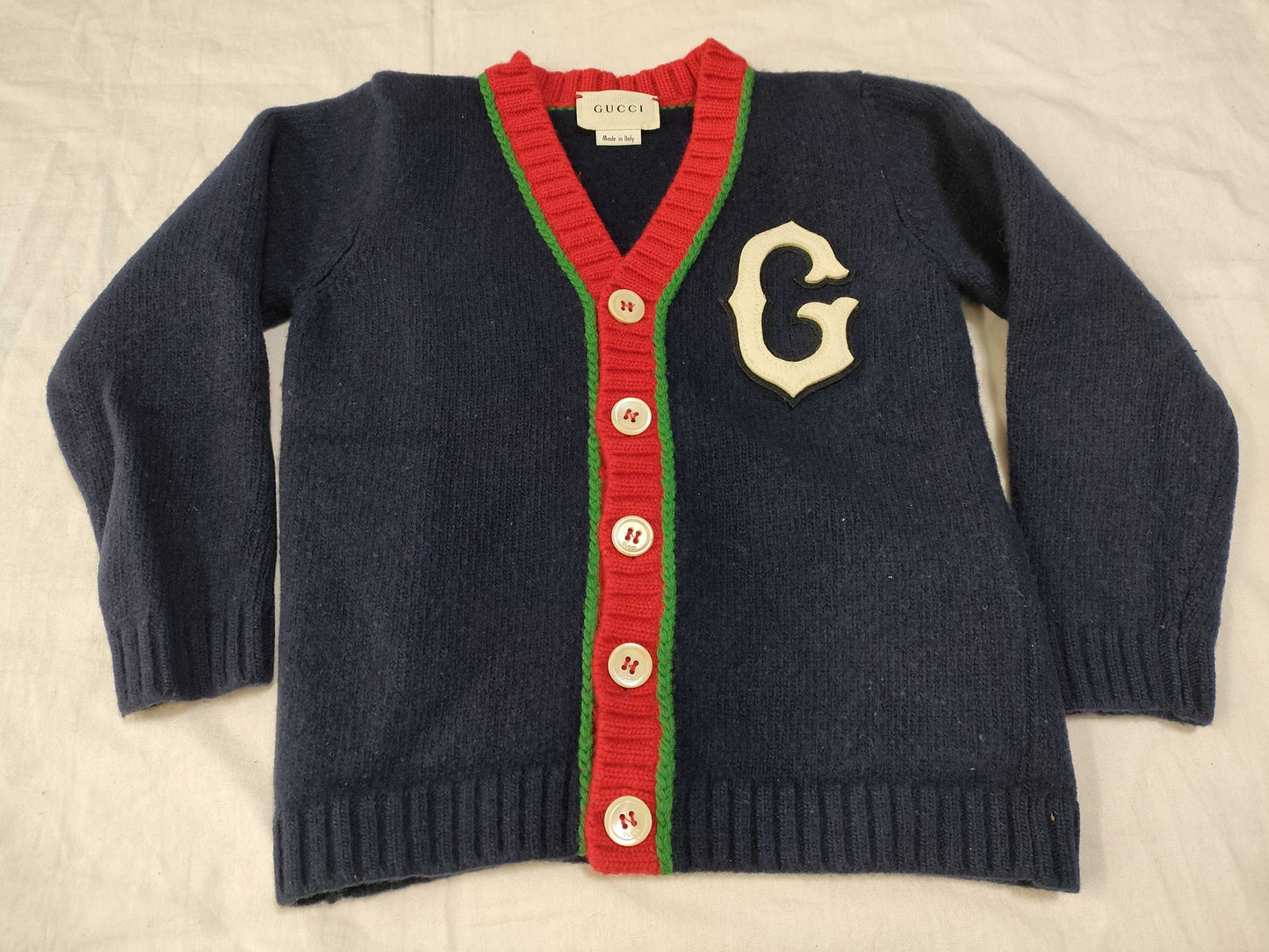 GUCCI GUCCI Gucci Cardigan Sherry Line G Logo Patch Cardigan
