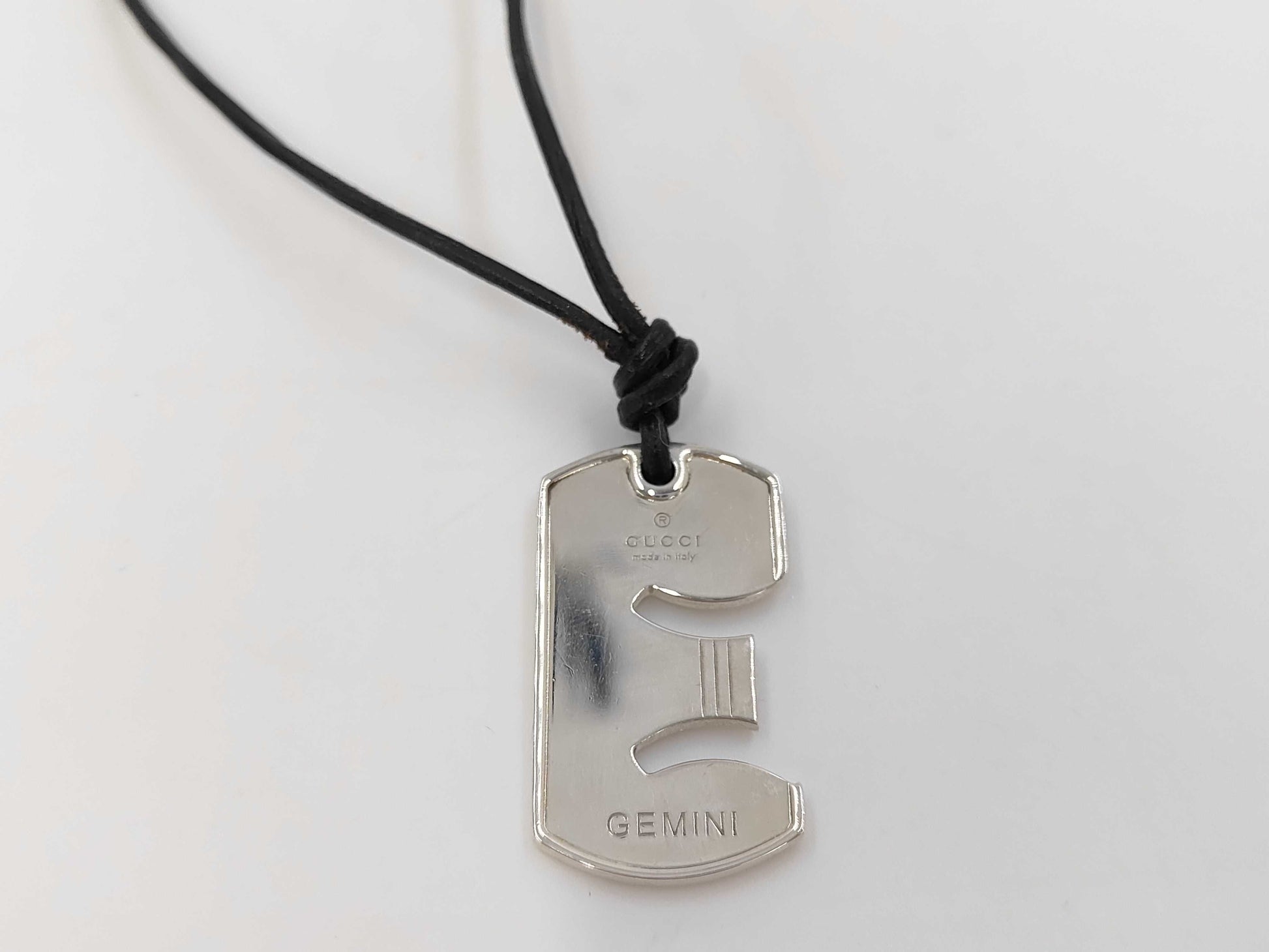 GUCCI SV925 Horoscope 10.57g Leather Strap 50cm Gemini Other Accessories