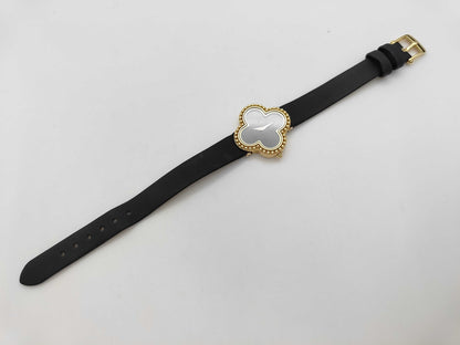 Van Cleef&Arpels HH136982 136574 Quartz Black Dial K18 Women's Watch