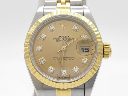 ROLEX 69173G T393607 Champagne Dial Jubilee Breath Women's Watch