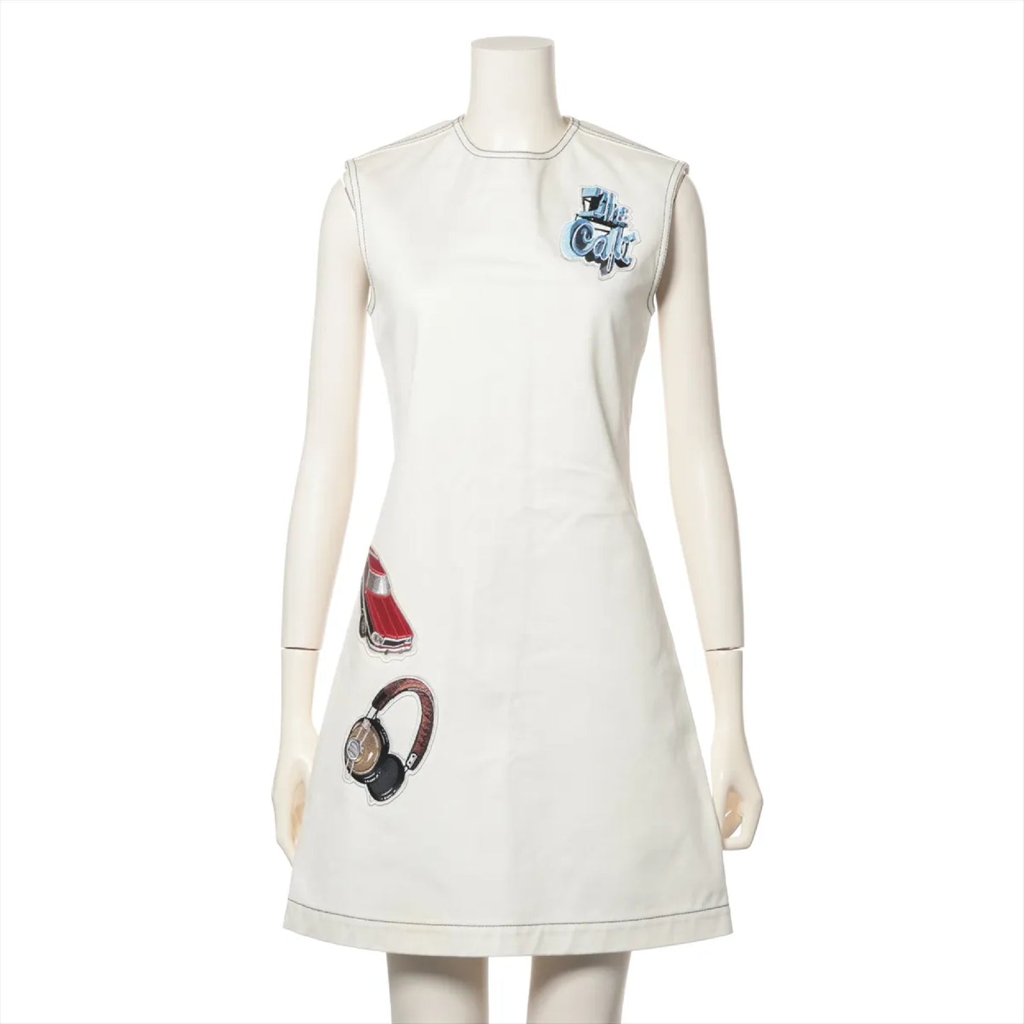 LOUIS VUITTON Vuitton 17AW Cotton Sleeveless Dress Size 34 RW172W Dress