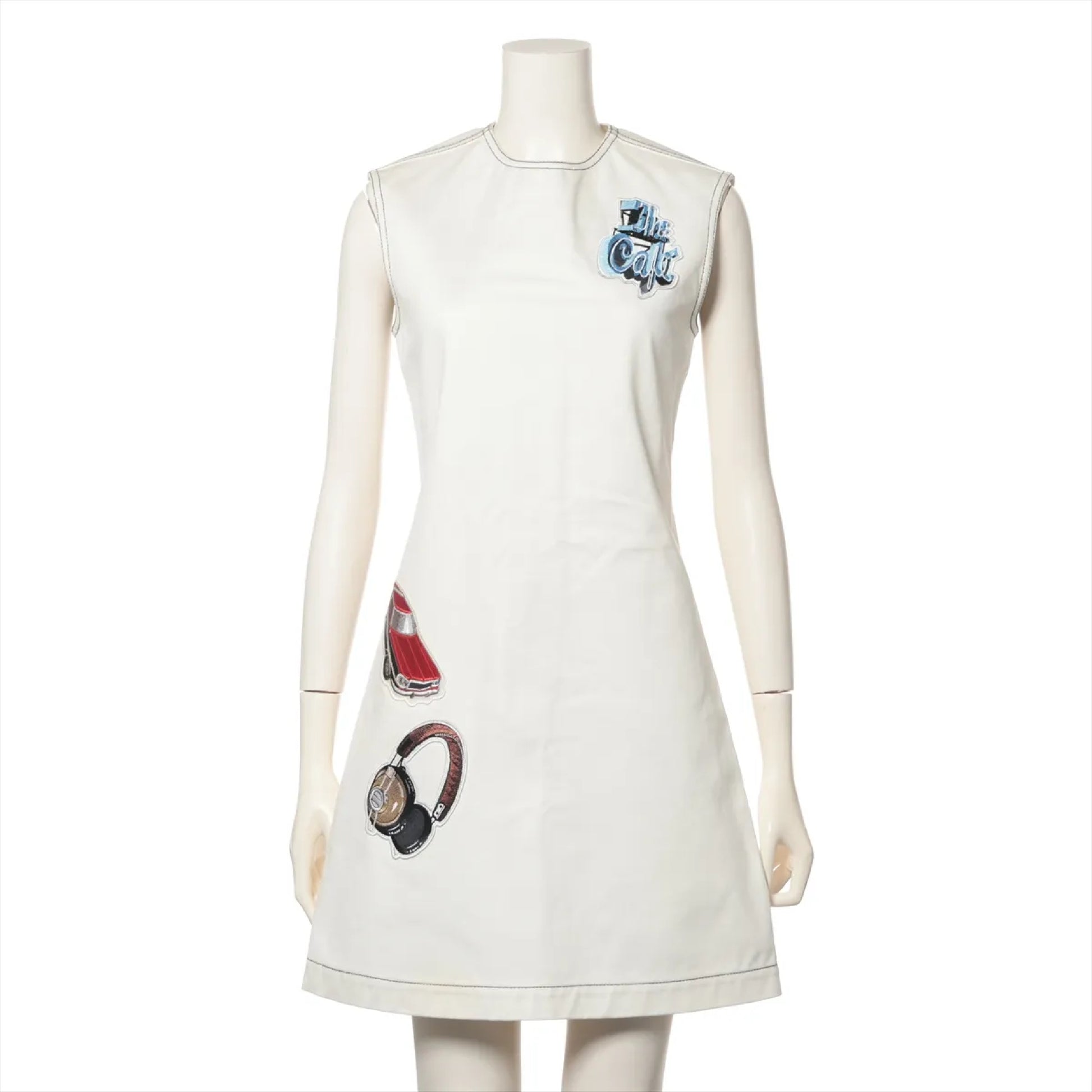 LOUIS VUITTON Vuitton 17AW Cotton Sleeveless Dress Size 34 RW172W Dress