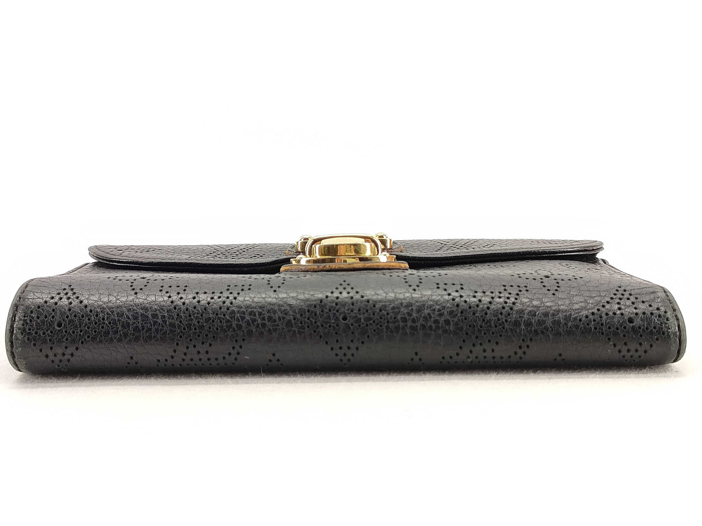 LOUIS VUITTON Mahina Vuitton Mahina Portefeuille Amelia Long Wallet Black Wallet