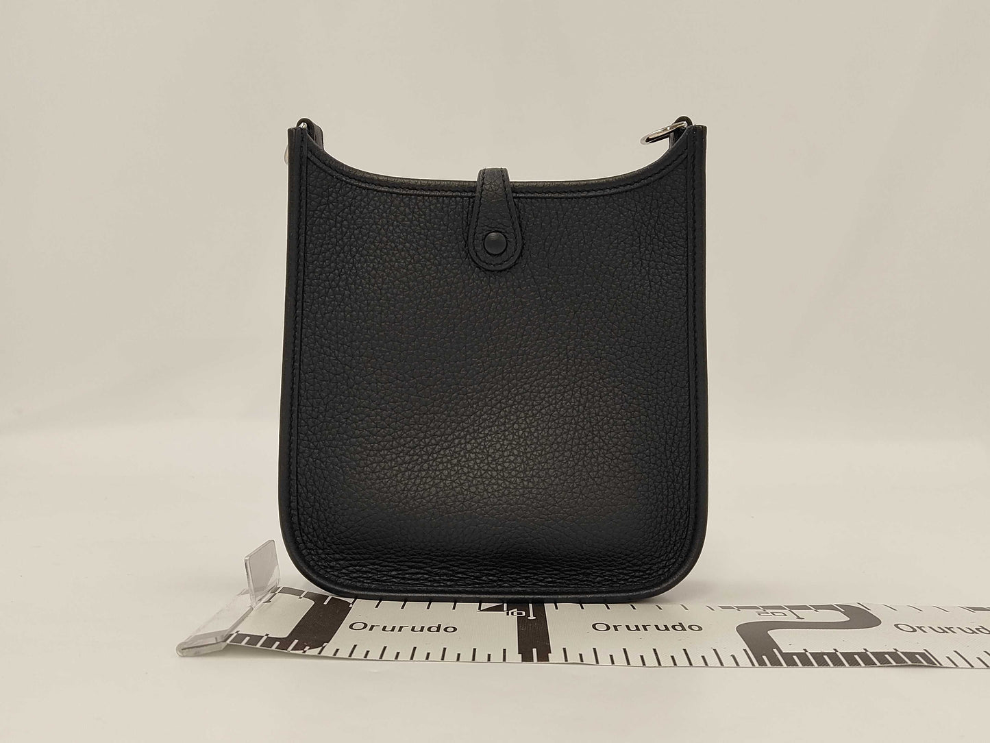 HERMES Evelyn 16 Black Shoulder Bag Tryon Clemence SV Hardware W Engraved Shoulder Bag