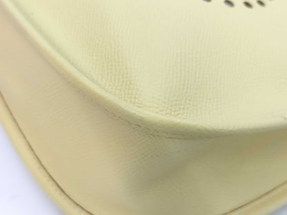 HERMES Leather Evelyn Shoulder Bag Yellow T-Engraved Shoulder Bag