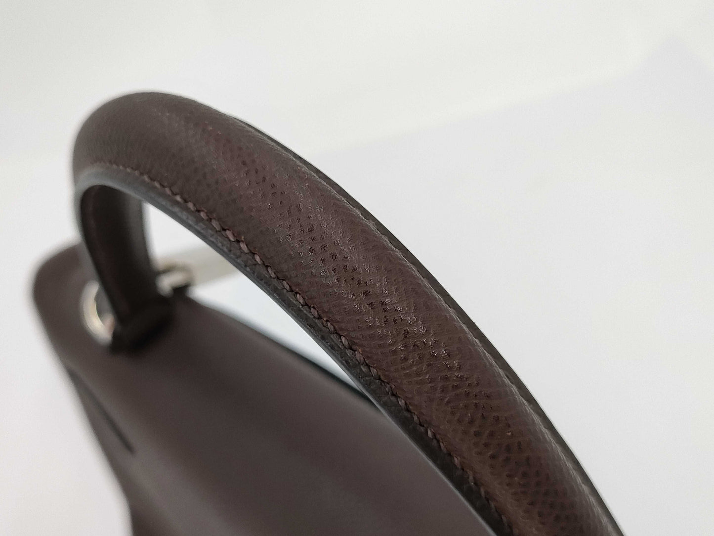 HERMES Kelly Series 32 2-Way Bag □H Engraving Brown Handbag