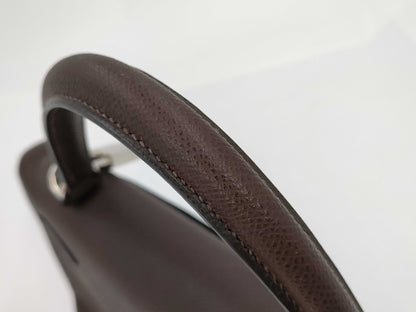HERMES Kelly Series 32 2-Way Bag □H Engraving Brown Handbag
