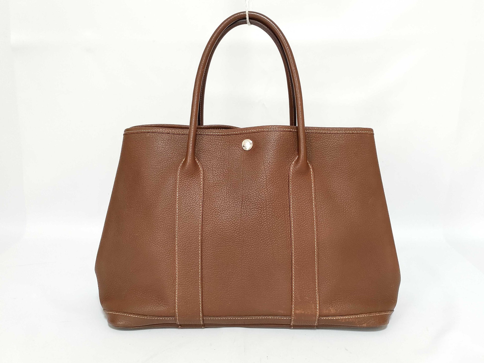 HERMES Garden Party PM Leather Brown Tote Bag