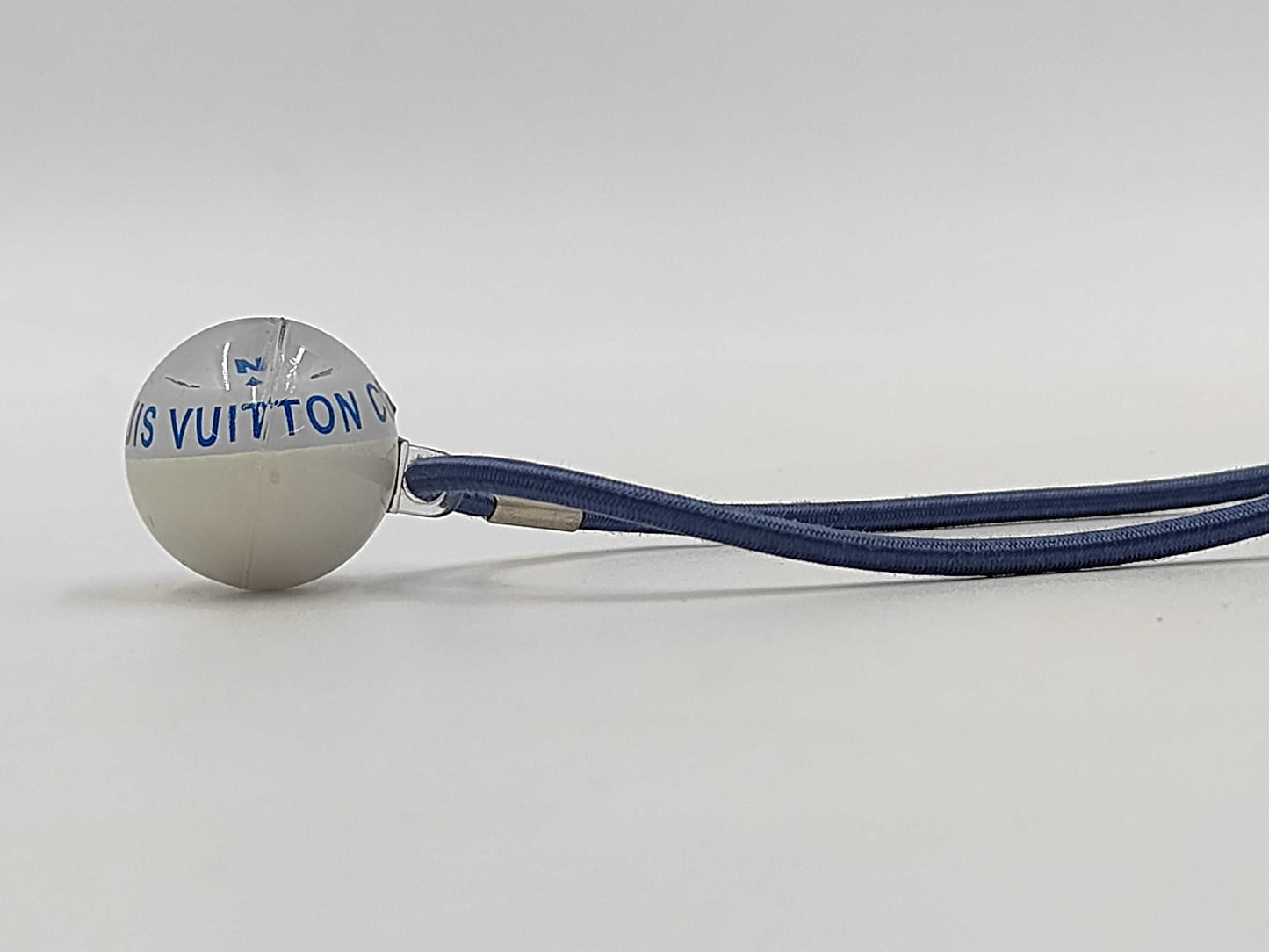 LOUIS VUITTON Louis Vuitton Compass Necklace Choker Vuitton Cup 2000 Blue Necklace with Box