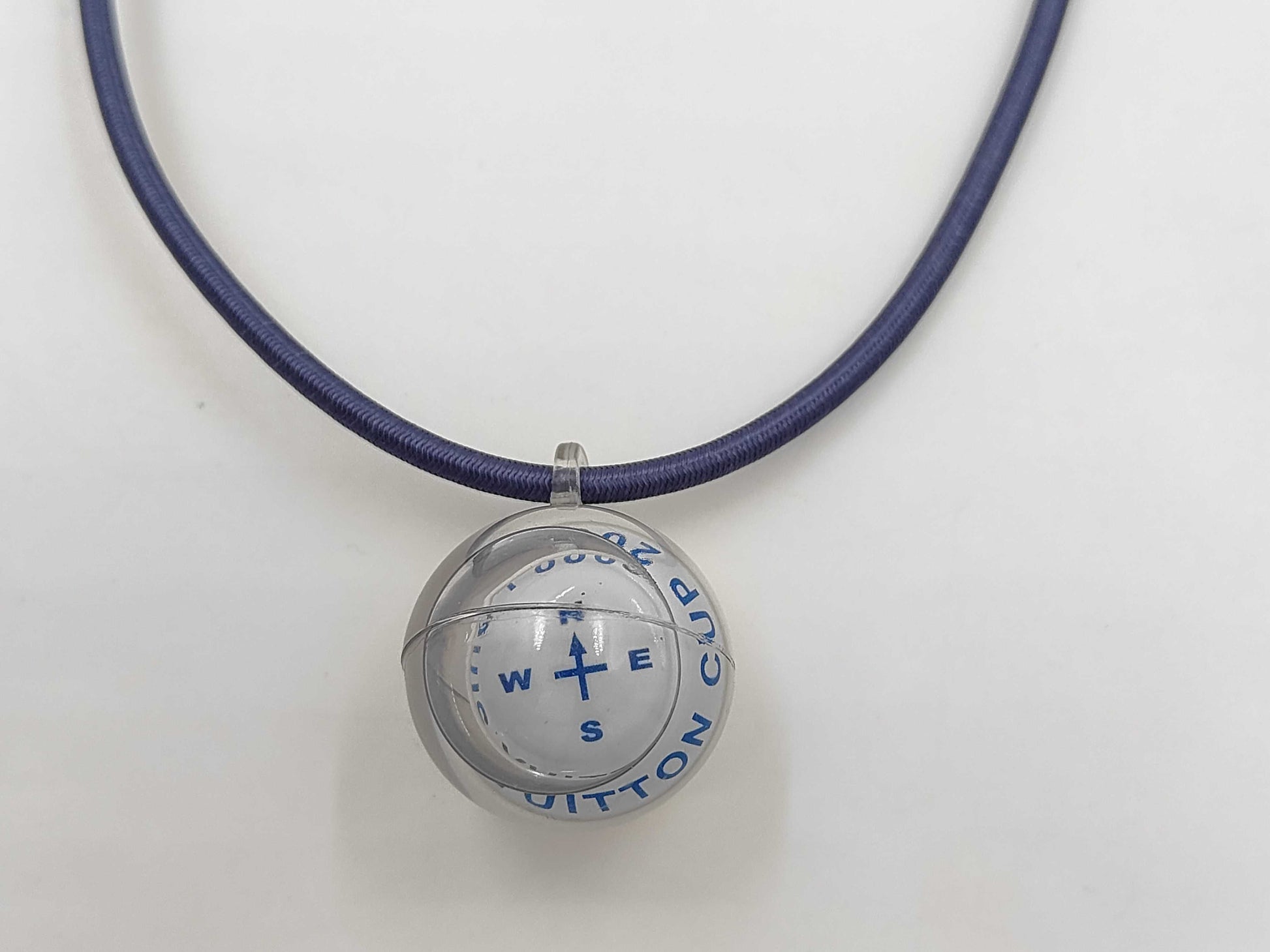 LOUIS VUITTON Louis Vuitton Compass Necklace Choker Vuitton Cup 2000 Blue Necklace
