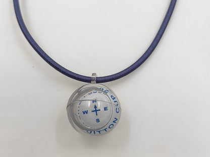 LOUIS VUITTON Louis Vuitton Compass Necklace Choker Vuitton Cup 2000 Blue Necklace