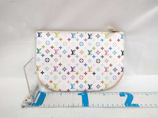 LOUIS VUITTON Monogram Multicolor Vuitton Pouch Multi White Bag Box Pouch