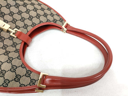 GUCCI GG Canvas Gucci Handbag Red Handbag