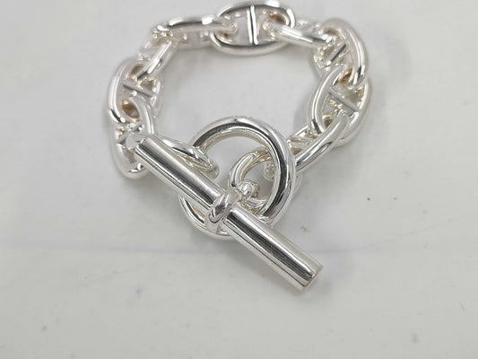 HERMES Schone Dunkle Bracelet TGM 10 Frames 99.5g Bracelet Bangle